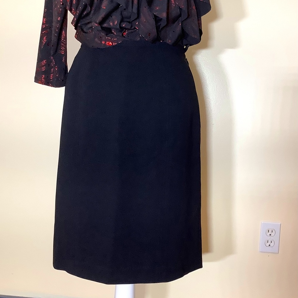 Ann Taylor Black Pencil Skirt with back pleats